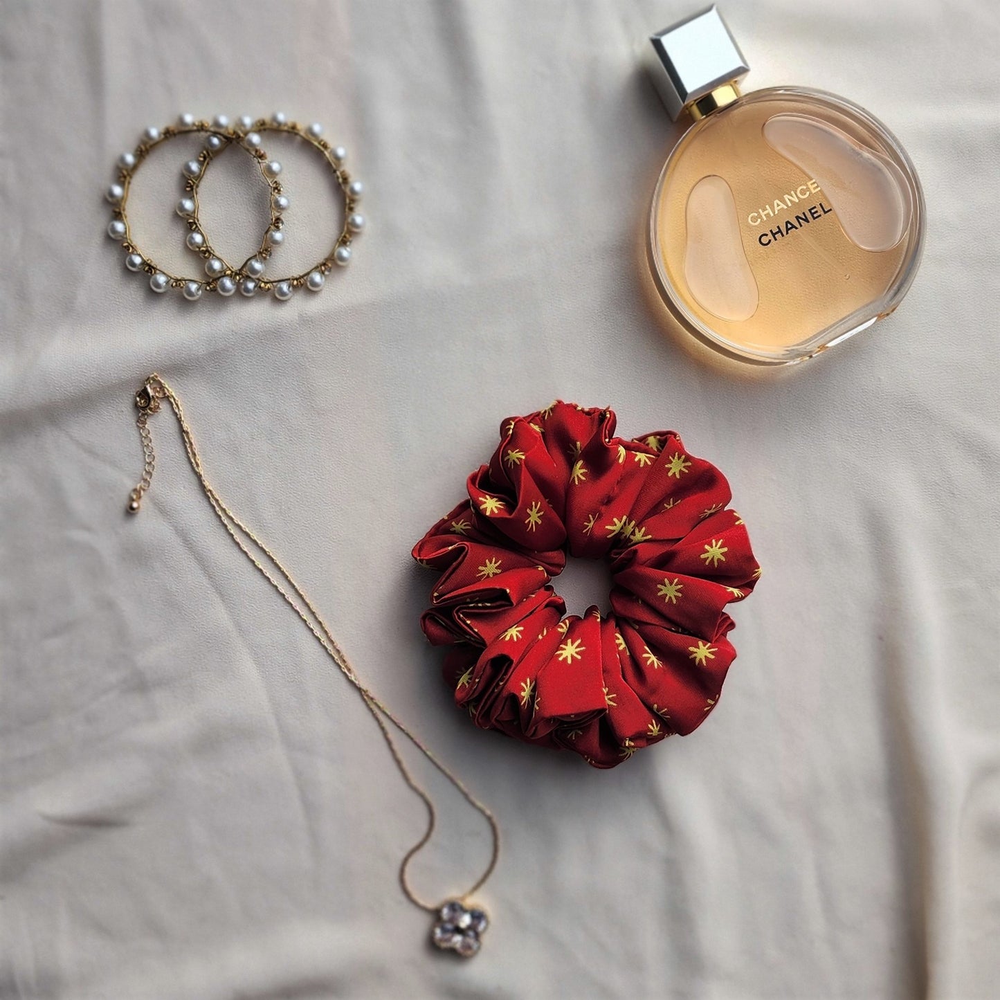 Printed Silk Scrunchie