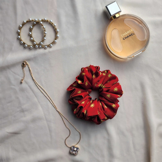 Printed Silk Scrunchie