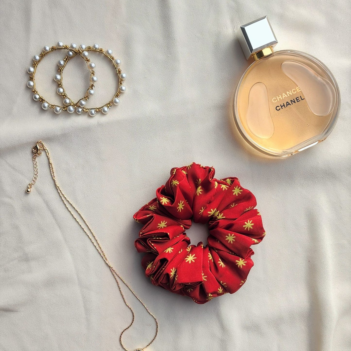 Printed Silk Scrunchie